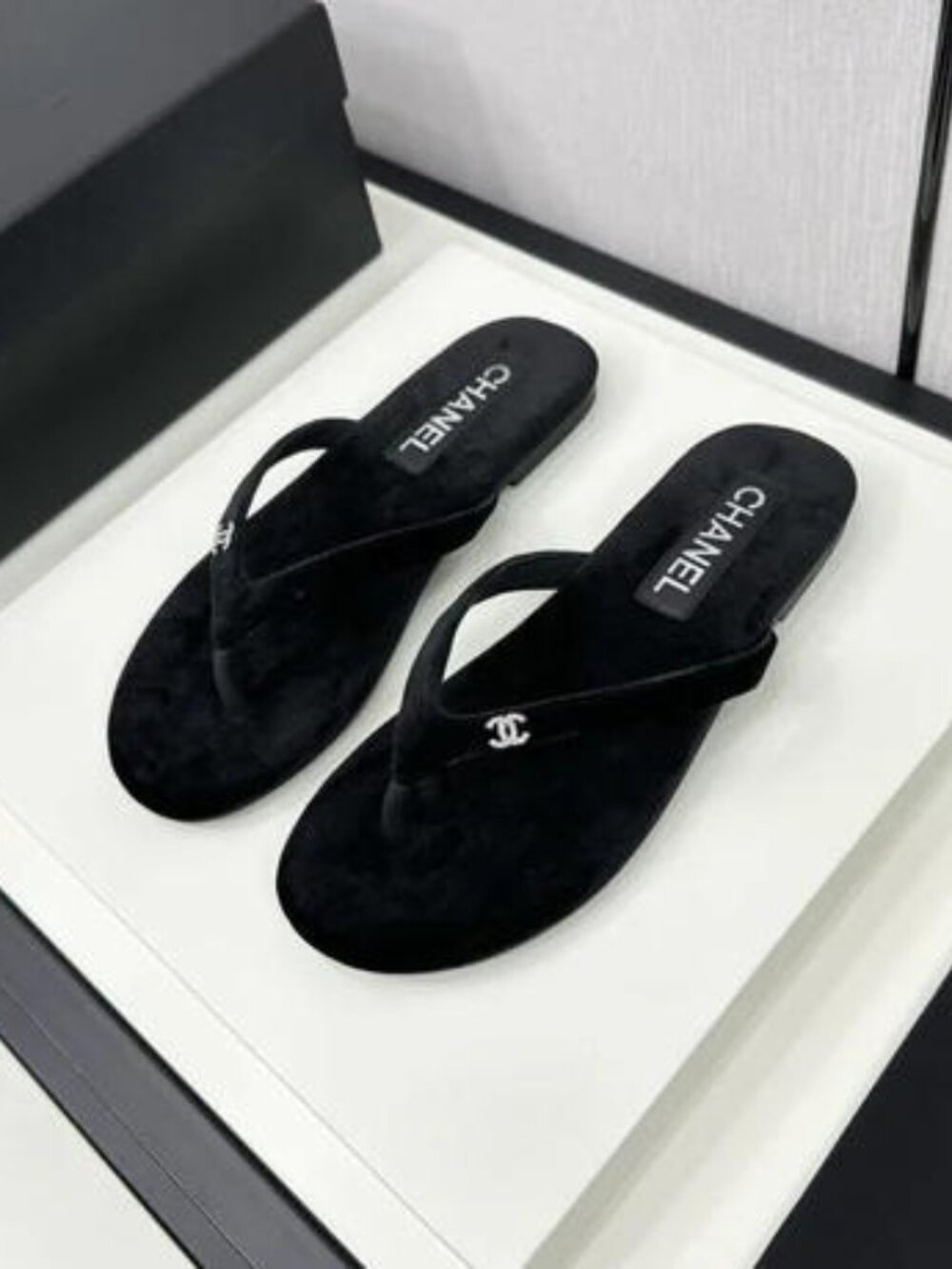 Chanel Flat Flip Flops Size 38 - With Original Box